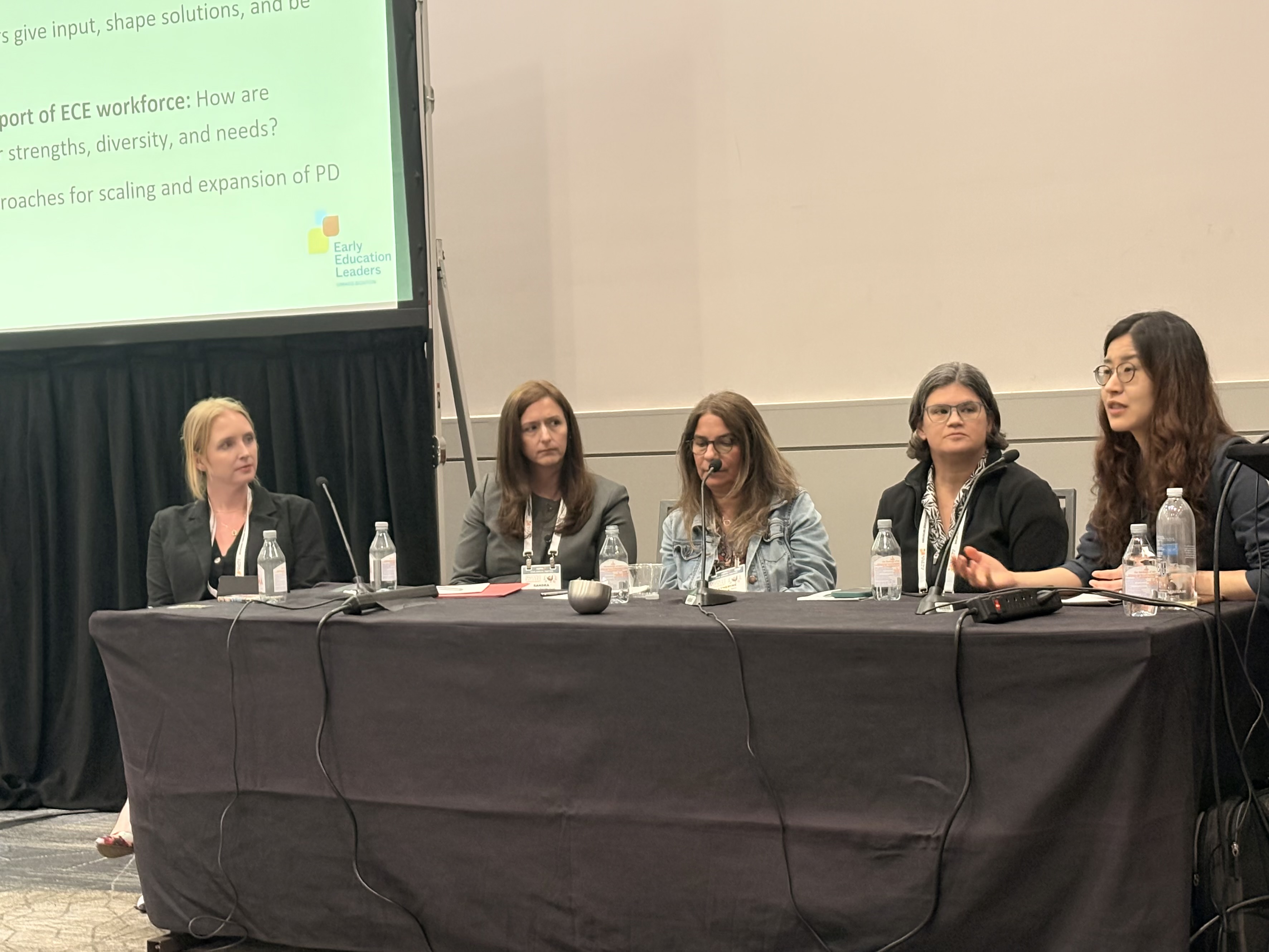 Jackie Robinson Brock of the Partnership for People with Disabilities (far left) presented at the 2026 AERA Annual Conference
